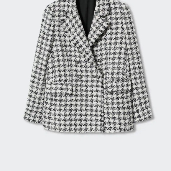 NWT Mango Houndstooth Tweed Blazer XXS - Picture 6 of 8